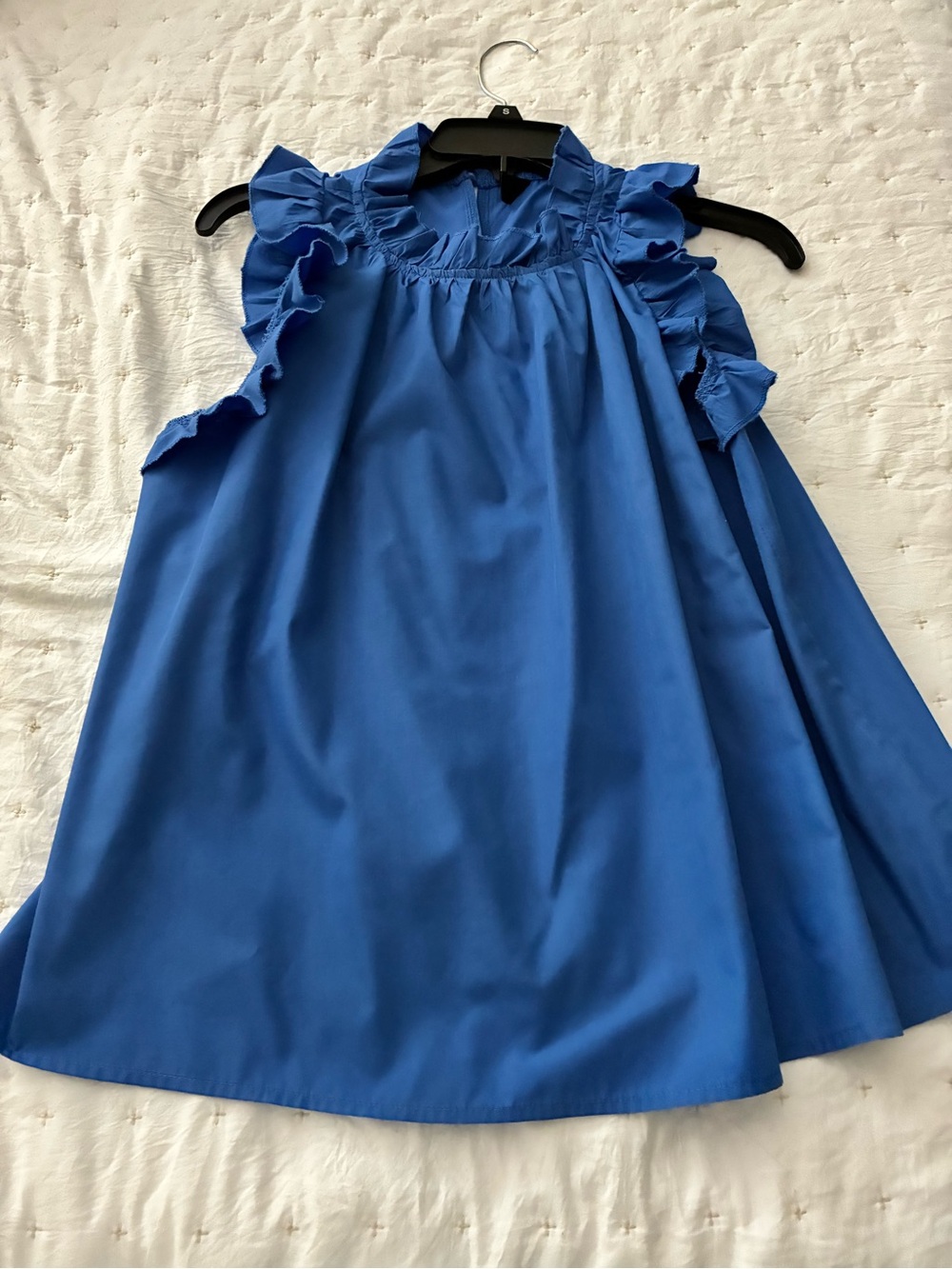 SHEIN Ruffle Sleeve blouse in Royal Blue